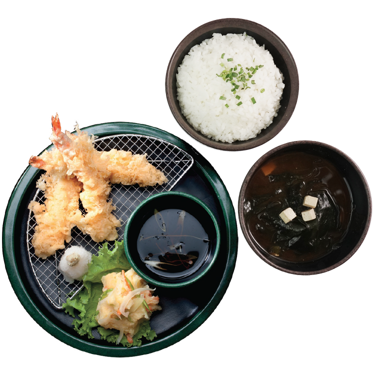 Ebi Tempura Teishoku Moshi Koshi Noodle Boss